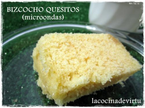 bizcocho quesitos, untados en miel, microondas
