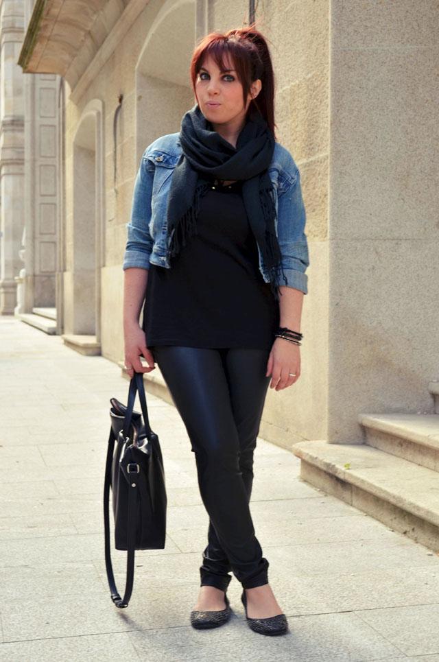 Black with Denim