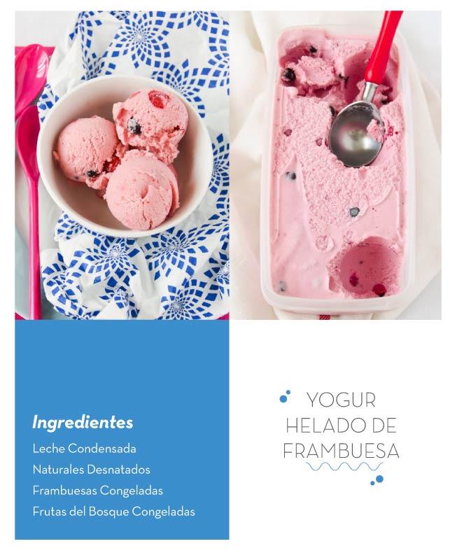 yogur helado de frambuesa