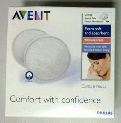 Discos de lactancia. Comparativa Avent Discos de Lactancia Lavables 6 Unidades