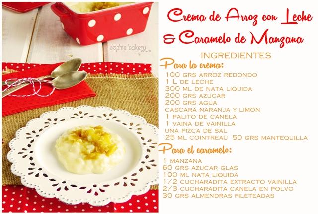 CREMA DE ARROZ CON LECHE & Caramelo de Manzana