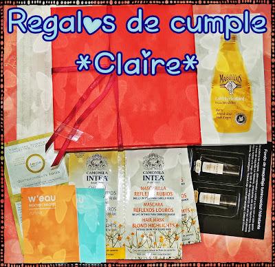 Regalos de cumple de parte de Claire