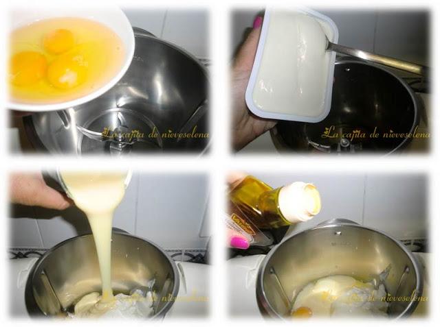 Tarta de queso, leche condensada y fresas