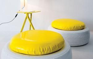 taburetes 300x190 De neumático a energía eléctrica, una nueva alternativa en reciclaje.