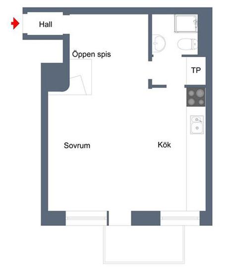 Apartamento en blanco y negro