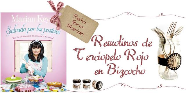 Remolinos de Terciopelo Rojo en Bizcocho