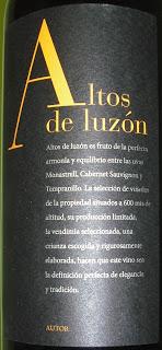 Altos de Luzón 2007, de Bodegas Luzón