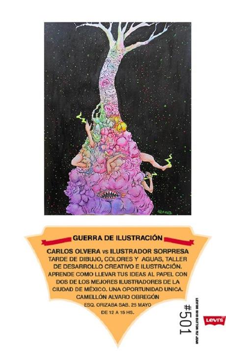 Levi’s #501 // Corredor Roma-Condesa flyer_ilustracion_v2