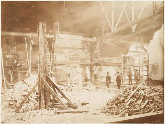 fotos antiguas de la construccion de la Estatua de la Libertad