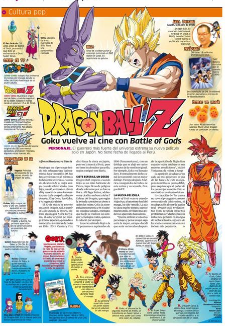 El retorno de Goku, DBZ : Battle of gods será estrenada en el Perú.