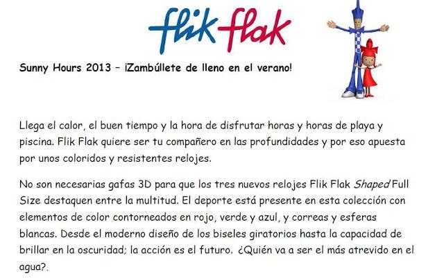 ¡Sumérgete de lleno con Flik Flak!