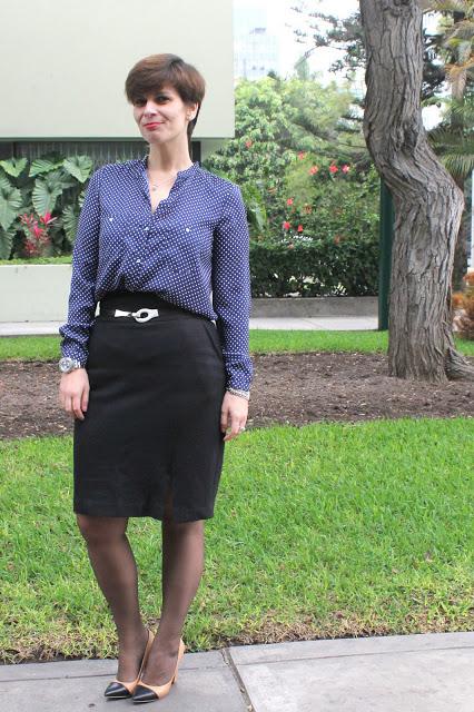 Mis Looks - Chaqueta Camel & Polka Dots