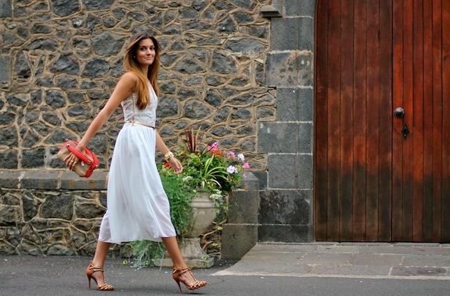 Midi White Dress