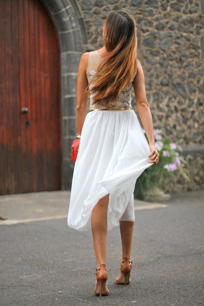 Midi White Dress