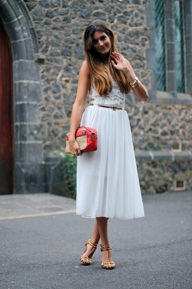 Midi White Dress