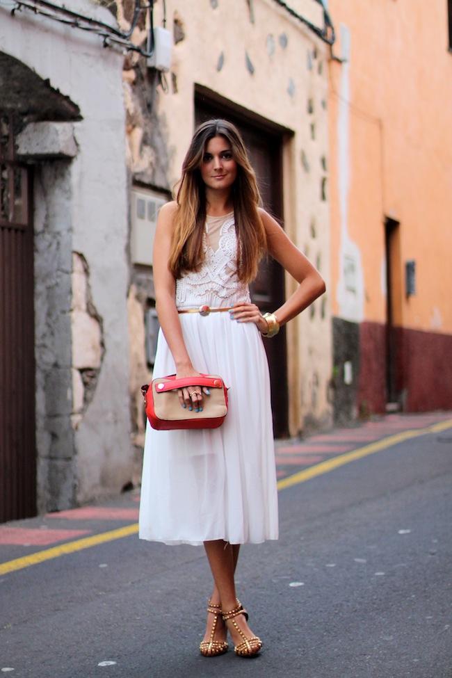 Midi White Dress
