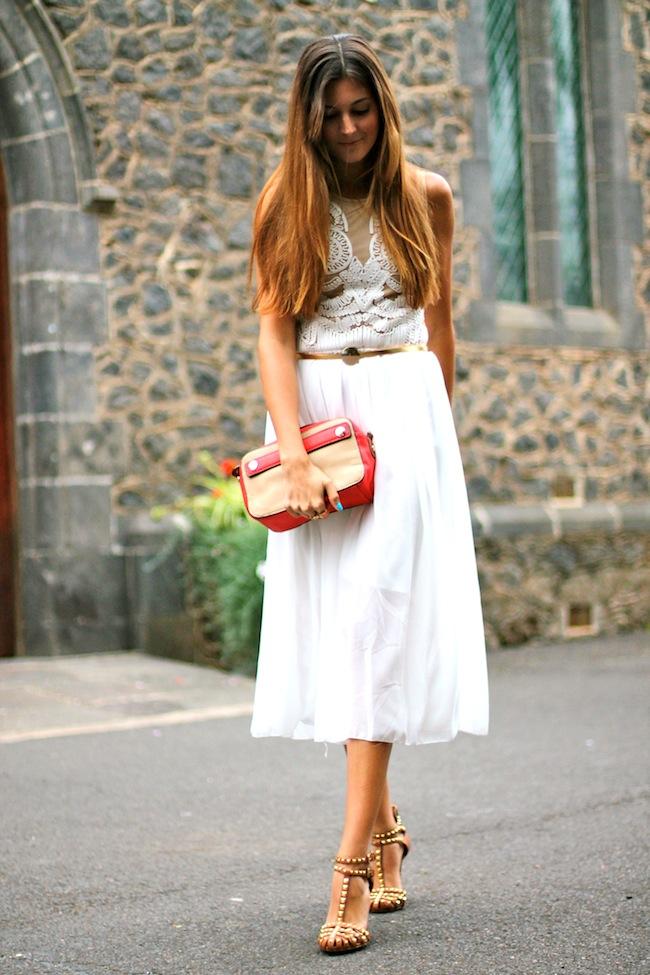 Midi White Dress