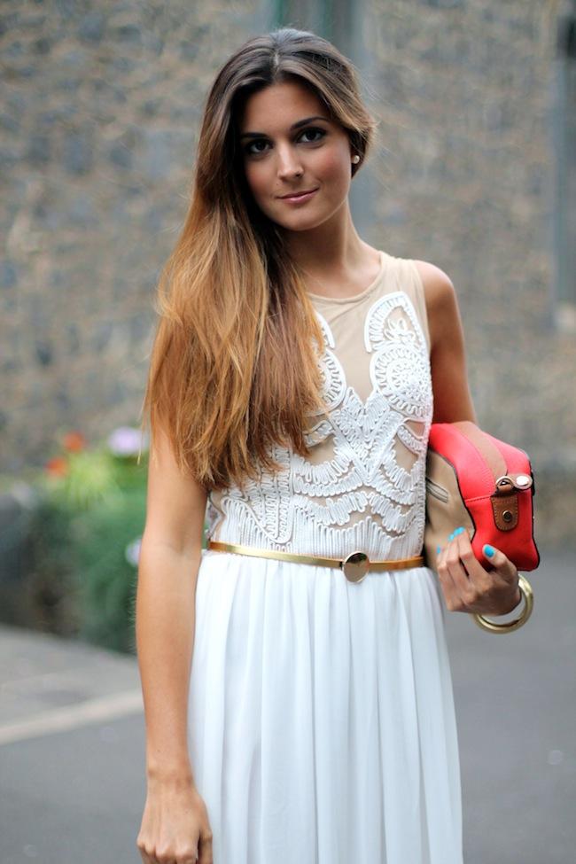 Midi White Dress