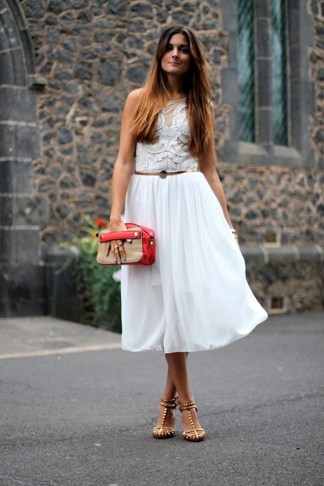 Midi White Dress