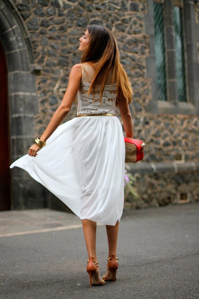 Midi White Dress
