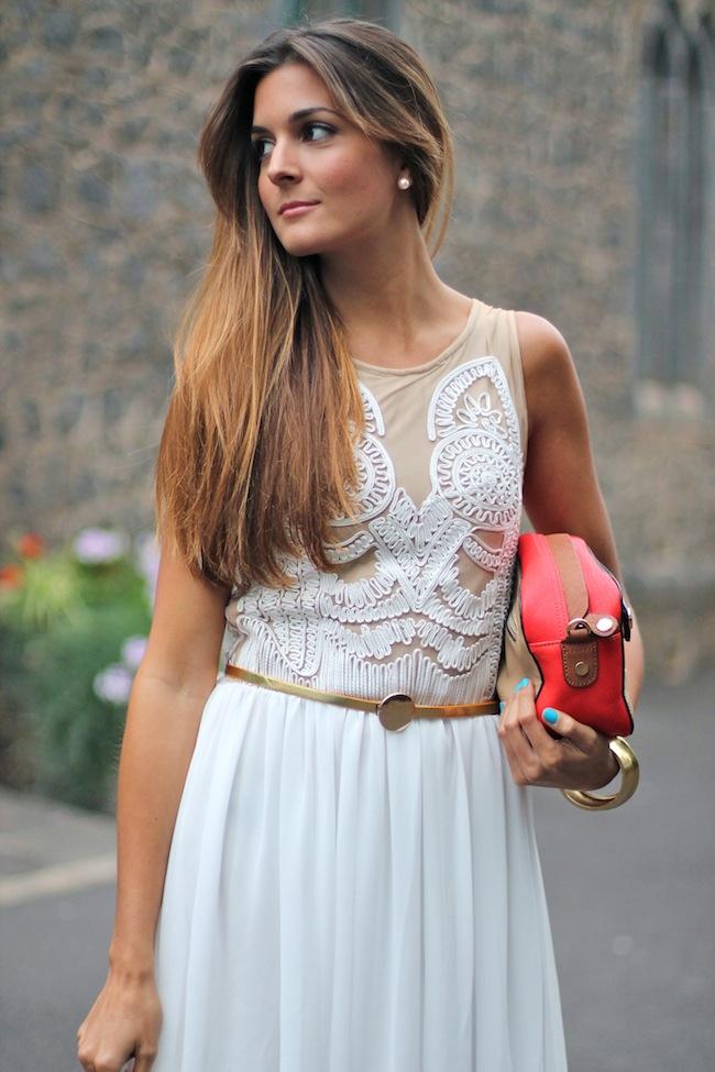 Midi White Dress