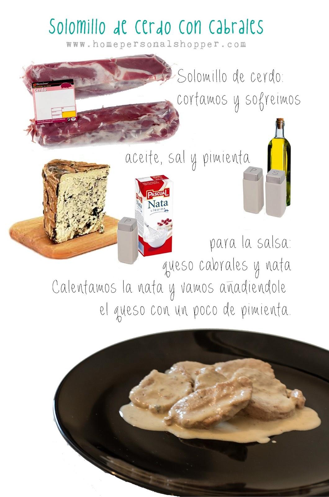 Receta Solomillo de cerdo al cabrales - HOMEPERSONALSHOPPER