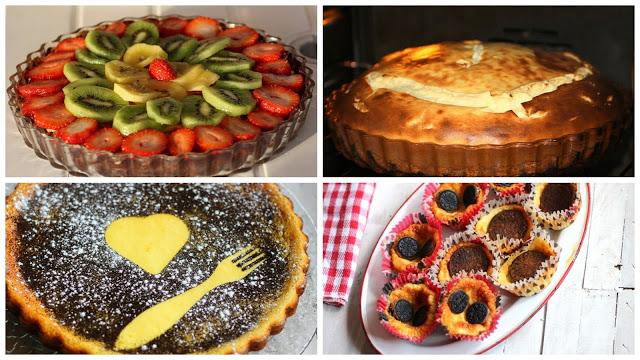 Celebrando el cumpleaños con muchas tartas