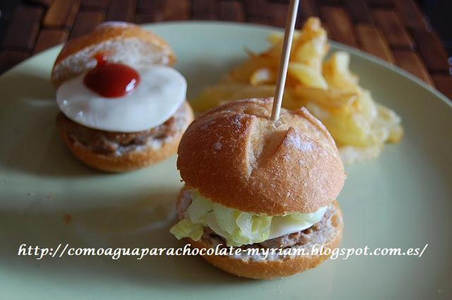 MINI HAMBURGUESAS DE TERNERA Y BEICON.