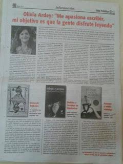 Mis novelas y yo de nuevo en la prensa