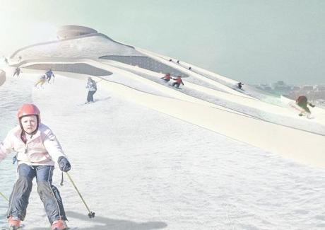 amager-bakke-central energia-3 central eléctrica de transformación de residuos de Amager Kakke (Copenhague Dinamarca)