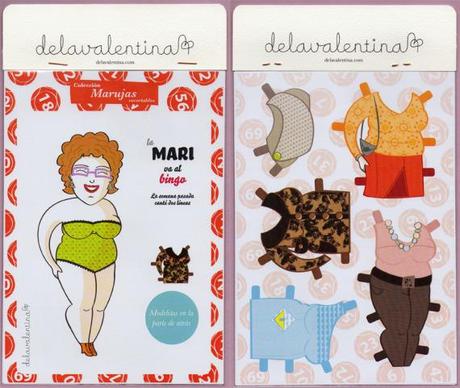 La Mari va al bingo. Recortable, Arte, Ilustración, Juguetes, Muñecas, Fechas señaladas, Día de la madre