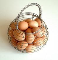 cesta con huevos