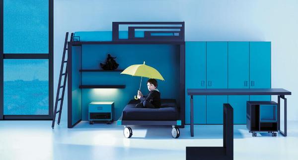 Lagrama - nuevo catálogo Life Box de mueble juvenil feria milan 2013 - creyesnavarro -cama elevada con escritorio y armario - 7