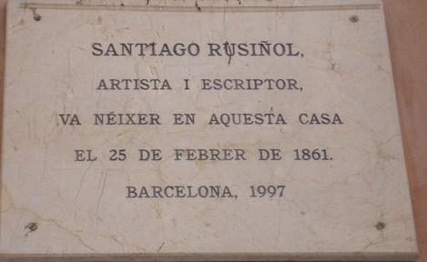 BARCELONA...SANTIAGO RUSIÑOL I PRATS, 25-02 1981-ARANJUEZ,13-06-1931...ESCRITOR Y PINTOR...25-05-2013...