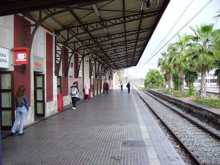 la estación de tren de Mataró (Barcelona)