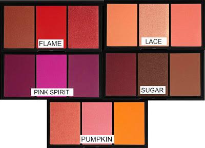 BLUSH BY 3 de SLEEK: Pink Spring, Flame y Sugar