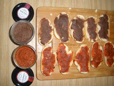 Tostas de Cecina y Chorizo para Untar con Huevos de Codorniz