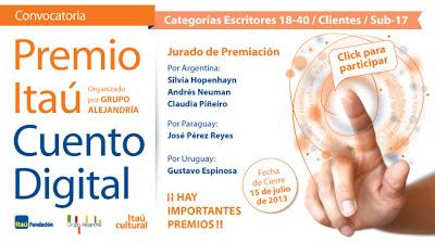 El Grupo Alejandría organiza el Premio Itaú Cuento Digital 2013