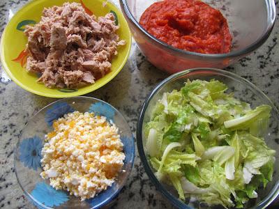 Sandwich vegetal de atún