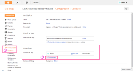 Tutorial para el blog: añadir otro mail como administrador del blog