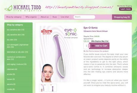 Eye-O-Sonic de Michael Todd True Organics - Review