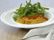 Espaguetis tomate rúcula