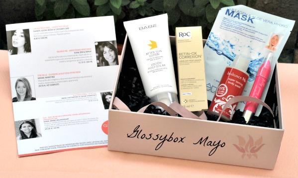 caja de productos cosmeticos de mayo