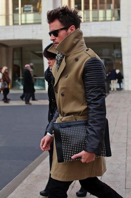 Clutch para hombres, cómo llevarlo. clutch hombres taches