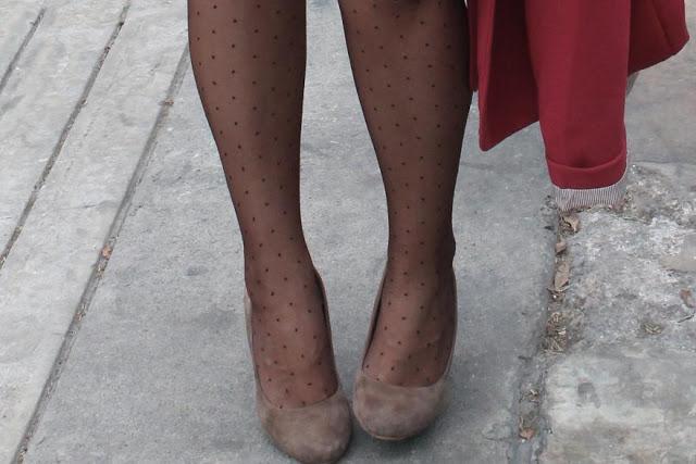 Mis looks - Un blazer borgoña & pañuelo