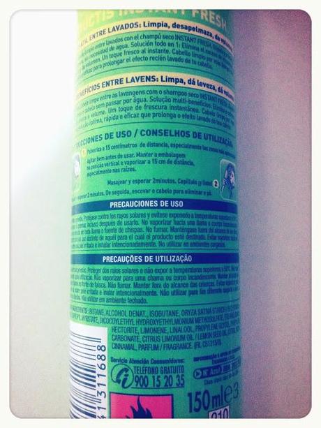 Instant Fresh de Garnier (champú en seco)