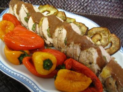 SOLOMILLO RELLENO DE JAMÓN, ESPÁRRAGOS Y QUESO GOUDA CON COMINOS