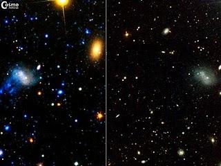 Astrónomos descubren una cola de galaxia estrellada