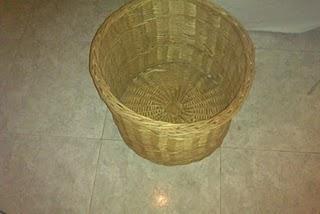 Antes y Después de la lámpara/cesta de Javi