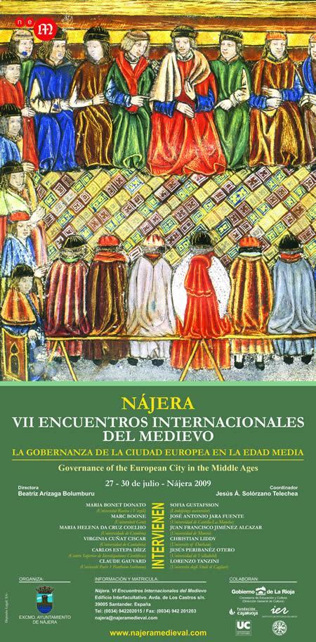 Nájera, encuentros internacionales del Medievo Cursos, congresos y conferencias en breve